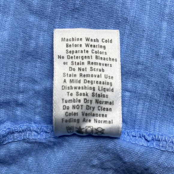 Fresh Produce Cotton Slub Tee Blue Oversized Scoop Neck Boxy T-Shirt One Size - Picture 10 of 10